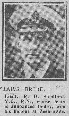 Sandford R D Lt VC Royal Navy The Graphic 6th Dec 1918