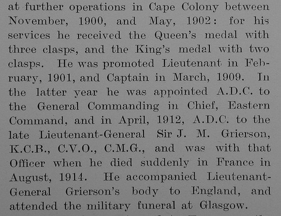 Banbury C W Captain 3rd Coldstream Guards Obit Part 2 The Bond Of Sacrifice Vol 1