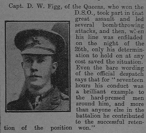 Figg D W Captain DSO 24th London Regiment The Graphic 6th July 1915