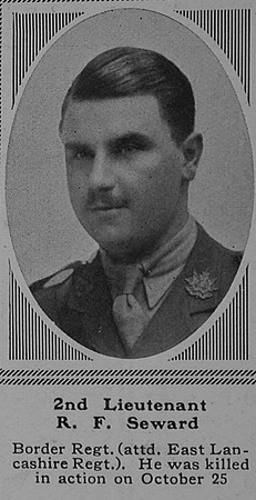 Seward R F 2nd Lt Border Regiment Attd 2nd East Lancashire Regiment The Sphere 6th Jan 1917