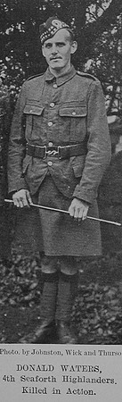 Waters D Pte 202695 4th Seaforth Highlanders The Sword Of The North Highland Memories Of The Great War - Dugald MacEchern