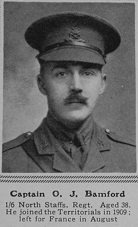 Bamford O J Captain 6th North Staffs Regt The Sphere 4th Dec 1915