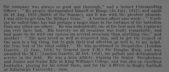 Williamson G H Captain MC 7th Kings Royal Rifle Corps Obit Part 2 De Ruvignys Roll Of Honour Vol 3