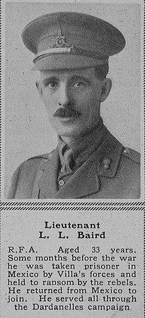Baird L L Lt RFA The Sphere 27th May 1916