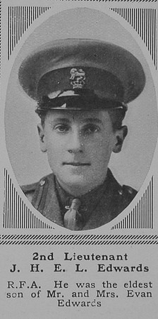 Edwards J H E L 2nd Lt RFA The Sphere 10th Nov 1917