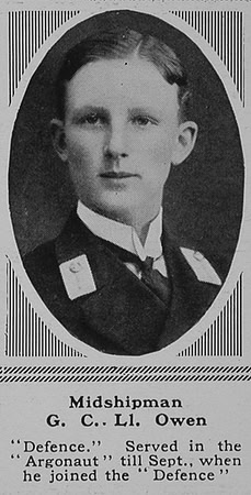 Owen G C L Midshipman H.M.S. Defence Royal Navy The Sphere 22nd July 1916