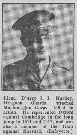 Hartley D J J Lt 7th Dragoon Guards The Graphic 27th July 1916