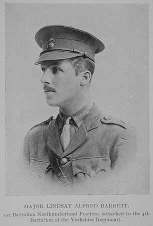 Barrett L A Major 1st Northumberland Fusiliers Attd 4th Yorkshire Regiment