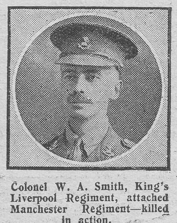 Smith W A Lt Col 18th Manchester Regiment The Graphic 6th Sep 1916