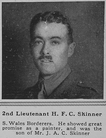 Skinner H F C 2nd Lt South Wales Borderers The Sphere 1st Sep 1917