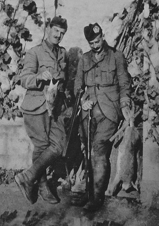 British Officers With A Bag Of Partridge And Hair Winter 1914