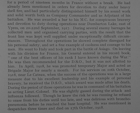 Greenwood L M Major DSO MC 13th Durham Light Infantry Obit Part 2 Dulwich College Roll Of Honour