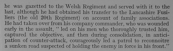 Bainbrigge P G 2nd Lt 5th Lancashire Fusiliers Obit Part 2 Shrewsbury School Roll Of Service