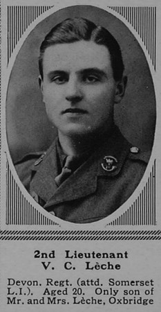 Leche A V C 2nd Lt 3rd Somerset Light Infantry The Sphere 16th Sep 1916