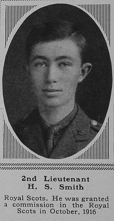 Smith H S 2nd Lt Royal Scots The Sphere 28th July 1917