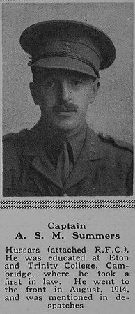 Summers A S M Captain Royal Flying Corps The Sphere 17th Feb 1917