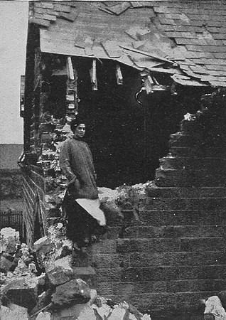 Abbey Lodge Whitby Damaged By The Bombardment