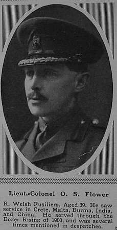 Flower O S Lt Col 13th Royal Welsh Fusiliers The Sphere 9th Sep 1916