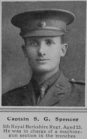 Spencer S G Captain 4th R Berks Regt The Sphere 11th Dec 1915