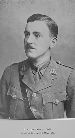 Gore L J Captain 12th Middlesex Regiment