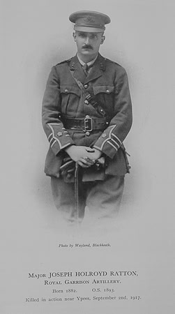 Ratton J H Major Royal Garrison Artillery