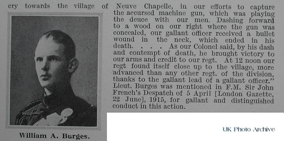 Burges W A Lt 1st Royal Irish Rifles Obituary Part 2 De Ruvignys Roll Of Honour Vol 1