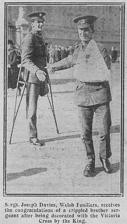 Davies J Sergt VC 10th Royal Welsh Fusiliers The Graphic 9th Oct 1916