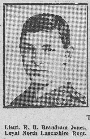Brandam-Jones R B Lt VC Loyal North Lancs Regiment The Graphic 7th Aug 1916