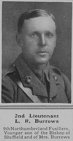Burrows L R 2nd Lt 9th Northumberland Fusiliers The Sphere 11th Dec 1915