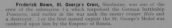 Bown F Seaman George Cross Sub E9 Royal Navy 1