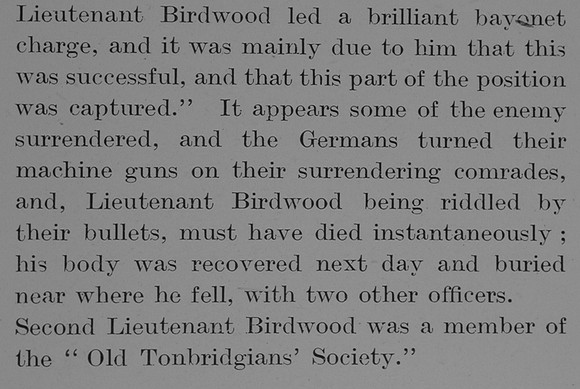 Birdwood G A B 2nd Lt 2nd South Lancs Regiment Obit Part 4 The Bond Of Sacrifice Vol 1