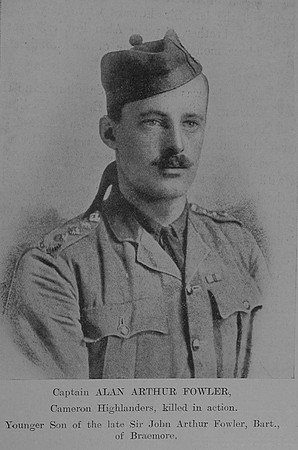 Fowler A A Captain 2nd Cameron Highlanders The Sword Of The North Highland Memories Of The Great War - Dugald MacEchern