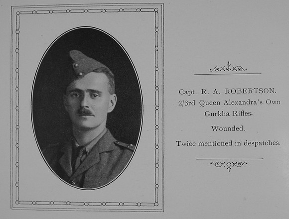 Robertson R A Captain Indian Army Willim Graham Company