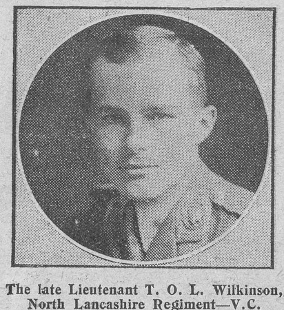 Wilkinson T O L Lt VC Loyal North Lancs Regiment The Graphic 27th Sep 1916