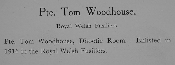 Woodhouse T Pte Royal Welsh Fusiliers Record William Graham Company