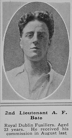 Bate A F 2nd Lt 4th Royal Dublin Fusiliers The Sphere 1st May 1915