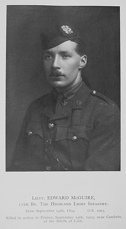 McGuire E Lt 11th Highland Light Infantry