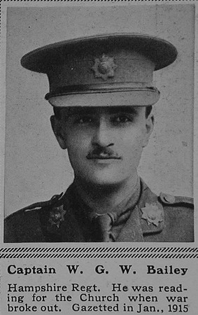 Bailey W G W Captain 15th Hampshire Regiment The Sphere 23rd Dec 1916