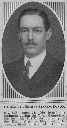 Stoney G B Lt col DSO 1st KOSB The Sphere 4th Dec 1915