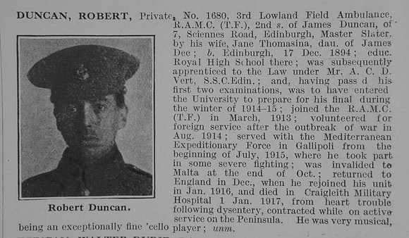 Duncan R Pte Royal Army Medical Corps Obit De Ruvignys Roll Of Honour Vol 3
