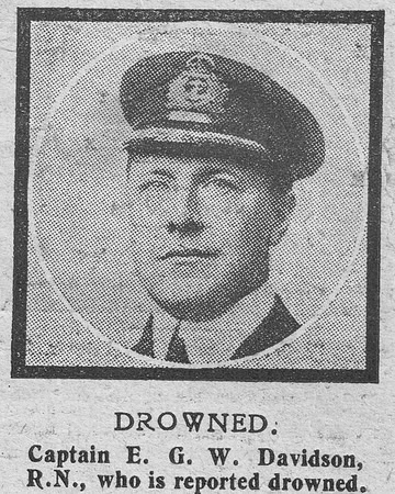 Davidson E G W Captain HMS Otranto Royal Navy The Graphic 19th Oct 1918
