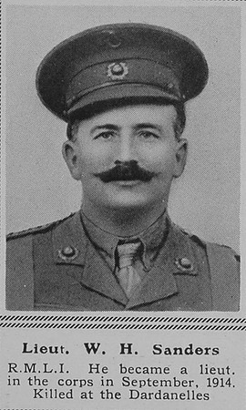 Sanders W H Lt RMLI The Sphere 9th Oct 1915