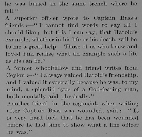 Bass C H Captain 3rd Lancashire Fusiliers Obit Part 4 The Bond Of Sacrifice Vol 1