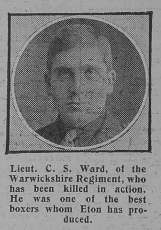 Ward C S Lt 10th R Warwickshire Regiment The Graphic 18.1.16
