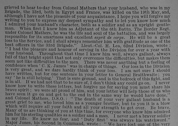 James C K Lt Col DSO 7th West Yorkshire Regiment Obit Part 3 De Ruvignys Roll Of Honour Vol 4
