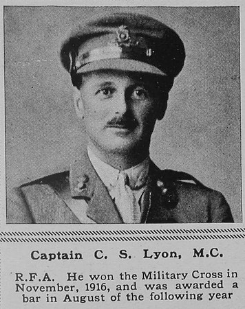 Lyon C S Captain MC RFA The Sphere 1st June 1918