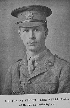 Peake K J W Lt 6th Lincolnshire Regiment