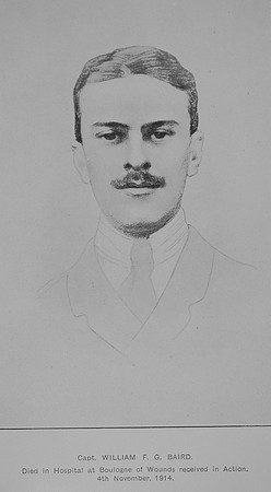 Baird W F G Captain Bedfordshire Regiment Attd 4th Lincs Regt