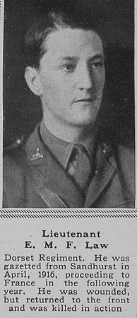 Law E M F Lt 1st Dorset Regt The Sphere 21st Dec 1918