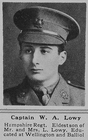 Lowy W A Captain 10th Hants Regt The Sphere 5th Oct 1918